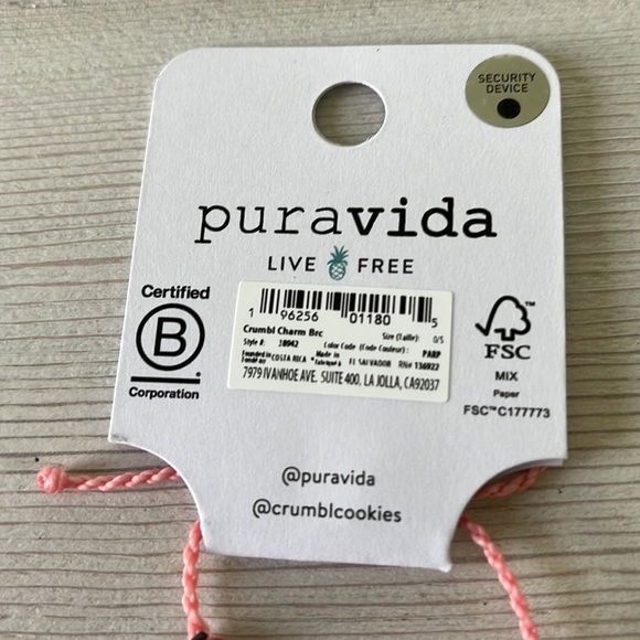 NWT CRUMBL X PURA VIDA BRACELET 🍪 rare collectors bracelet🎀 limited edition - Picture 3 of 7